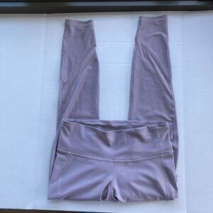 Under Armour Lavender Leggings High Rise Mesh Panel Athletic Gym Stretch Fit